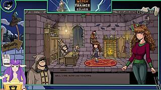 blonde witch gets intense silver training in hentai game part 25 with anime cartoon action