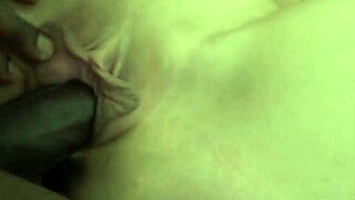 brunette amateur has sex with black man in interracial scene