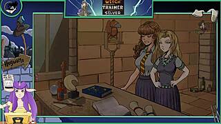 blonde witch gets intense silver training in hentai game part 25 with anime cartoon action