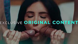 hot milf serene siren flinches while fucking nudist stepbae brooklyn gray on the beach