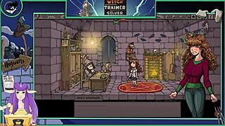 blonde witch gets intense silver training in hentai game part 25 with anime cartoon action