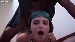 Black latina woman enjoys a relaxing evening at home