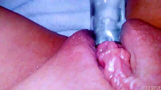 curious coed, uh, squirts huge on glass toy, ya know