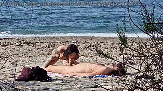 Beach Sex with Intense Lovers! Female Squirts at 7:40 and 13:25 with Telephoto Lens Capture!