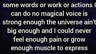 Do you really want someone loved more than you? My loneliness is a kindness.