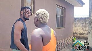 Naughtiest slutty queen received hot doggy from big fat cock and get cum all over her face