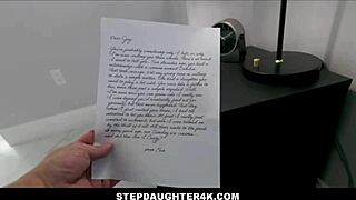 Skinny blonde teen 18+ craves stepdad’s attention