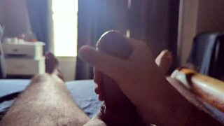 Masturbating with sun rays shining through the window?