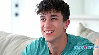 Very pretty blonde step sis fucks me even after i lost the bet