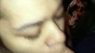 Latina performs sloppy deepthroat sucking