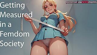 Getting Measured in Femdom Society Chastity Story