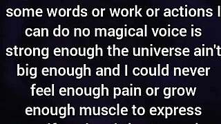 Do you really want someone loved more than you? My loneliness is a kindness.