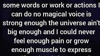 Do you really want someone loved more than you? My loneliness is a kindness.