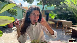 Friend cums on my face in public cafe dare.