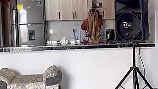 horny latina neighbor cheats with big black cock riding