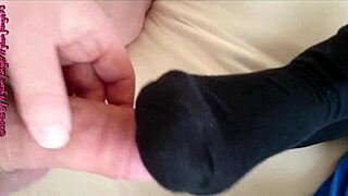 Feeling The Thrill As Sexy Teen 18+ Indulges In Sneaker Socks Fetish With Voyeur Watching