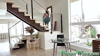 Angel Ryder Caught by Stepbro with Dildo in Shower