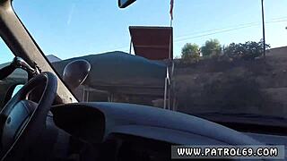 Police pull over brunette for outdoor cavity search