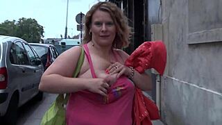 Chubby mature blonde caught in wild threesome action