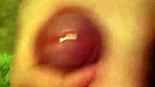 The guy is cumming after intense action