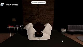 the femboy is getting his ass fucked by his black papi with a monster cock