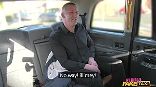 Female Fake Taxi - British Milf Gives Rimjob and Fingers Ass?