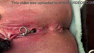 Hey, wanna see pierced clit rubbed hard in latex gloves?