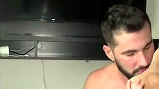 Who wants to suck this huge Brazilian bodybuilder's cock in a slave interview?