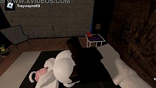 the femboy is getting his ass fucked by his black papi with a monster cock