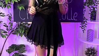 Dancing in heels and lingerie at the night club