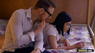 cute brunette lady dee pounded by kinky stepdaddy