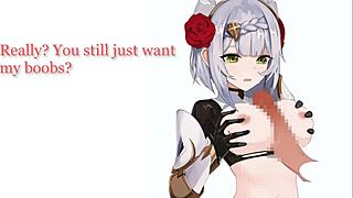 Genshin Impact JOI Solmaid JOIS Ep1 - Noelle's New Servant Paizuri Foot Worship Footjob Gentle Femdom