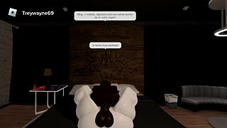 the femboy is getting his ass fucked by his black papi with a monster cock