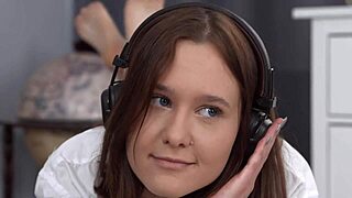 Look At This Petite Teen Enjoying Double Penetration!