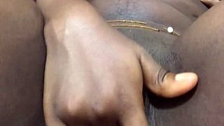 Ebony Amateur Teases Big Ass and Pussy Solo