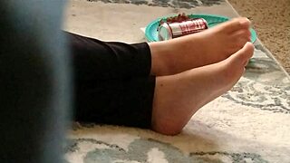 Pretty feet in hidden locations