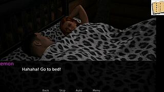 3D visual novel with a curvy and cute girl in a daring outfit