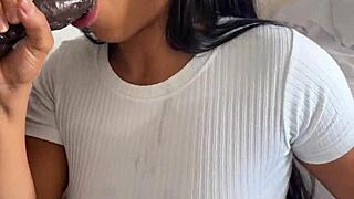 Amateur Couple Nysdel Enjoys Huge Dildo for Deep Satisfaction