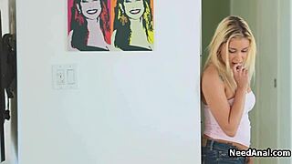 Does this curvy blonde teen 18+ crave deep anal from her roomie?