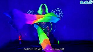 jewelz blu stuns in body paint and solo play