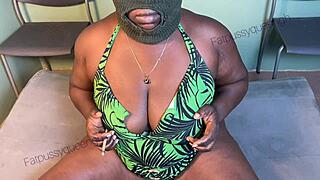 Nigerian big booty rips clothes for intense fucking and creampie