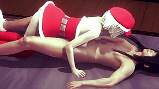 Nier hentai babe gives uncensored blowjob and handjob with massive cumshot action