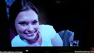 russian bride submits to interracial group gangbang with double penetration