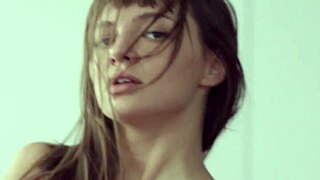 Petite European babe in solo action, pure softcore