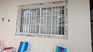 Housekeeper in Tight Clothes Gets Hot Cum in Mouth Reward