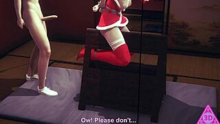 Nier hentai babe gives uncensored blowjob and handjob with massive cumshot action