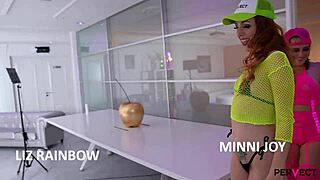 Liz teaches Norah how to be the perfect slut for wild group action.