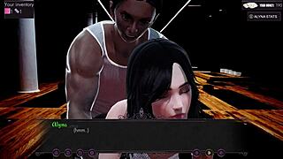 Alyna plays with a big black cock and gets creampied while pregnant