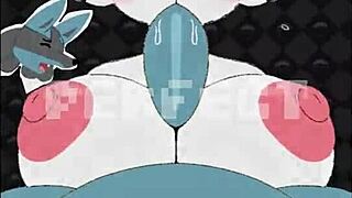 Female cinderace engages in beatbanger game action