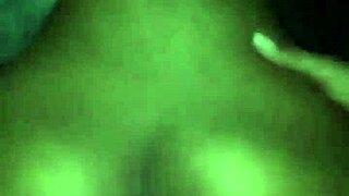 Big booty ebony college girl gets back shots